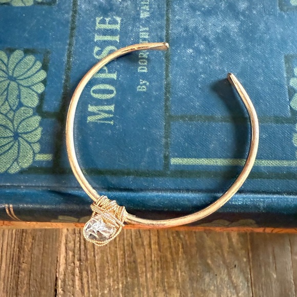 Handcrafted Herkimer Diamond Cuff Bracelet - Picture 3 of 8